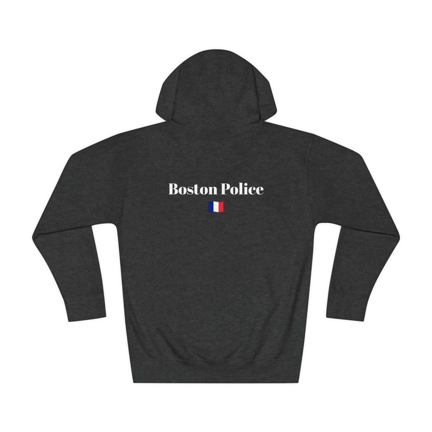 Boston Police (france flag) EST. 1854 Unisex Fleece Hoodie (white writing)