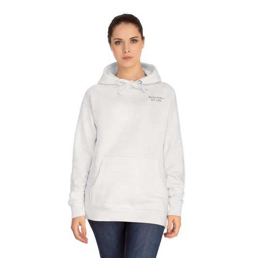 Boston Police EST. 1854 Unisex Fleece Hoodie (black writing - shamrock)