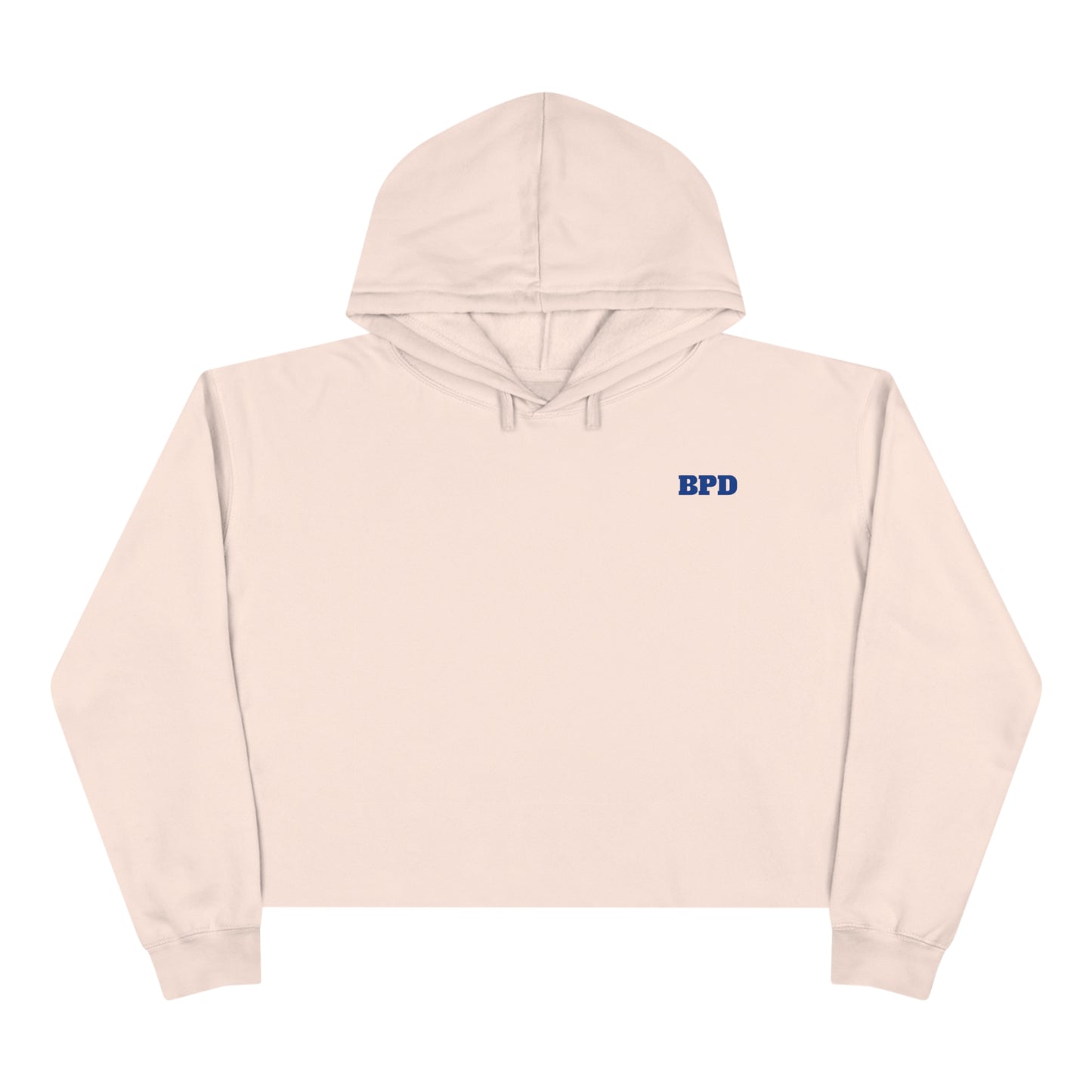 BPD Crop Hoodie blue line (blue writing)