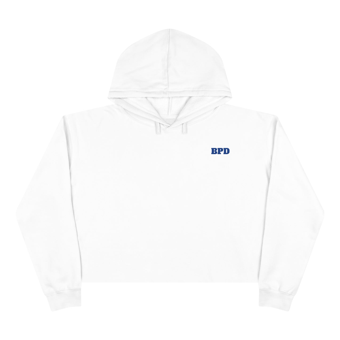 BPD Crop Hoodie blue line (blue writing)