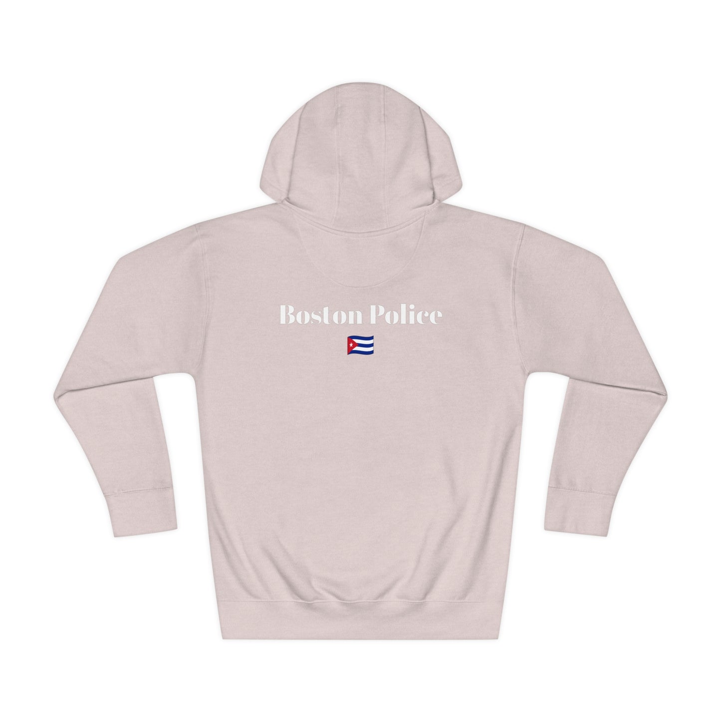 Boston Police (cuba flag) EST. 1854 Unisex Fleece Hoodie (white writing)