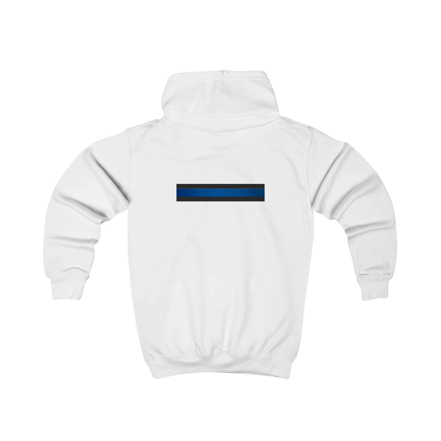 Blue Line Embroidered Kids Hoodie