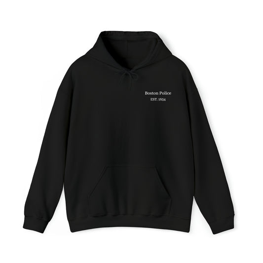 Boston Police EST. 1854  Hooded Sweatshirt (white lettering)