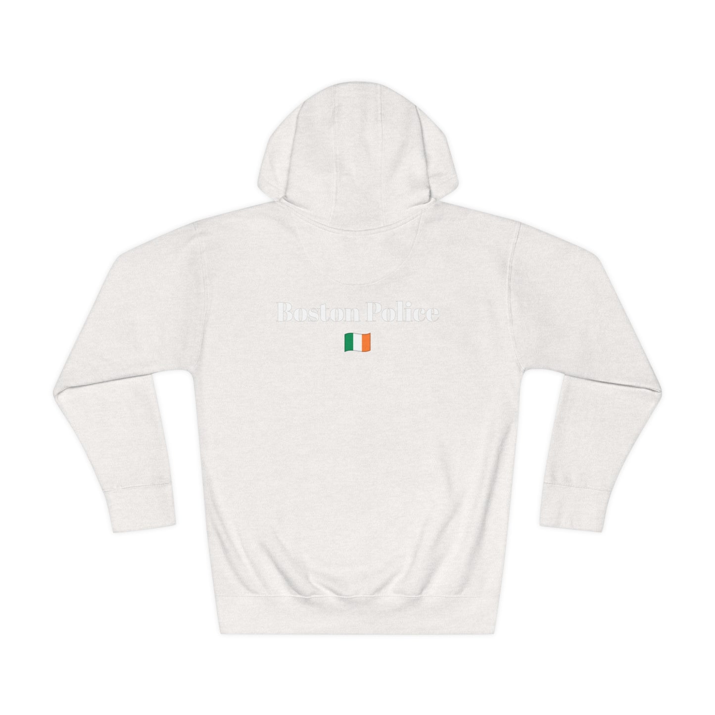 Boston Police (Irish flag) EST. 1854 Unisex Fleece Hoodie (white writing)