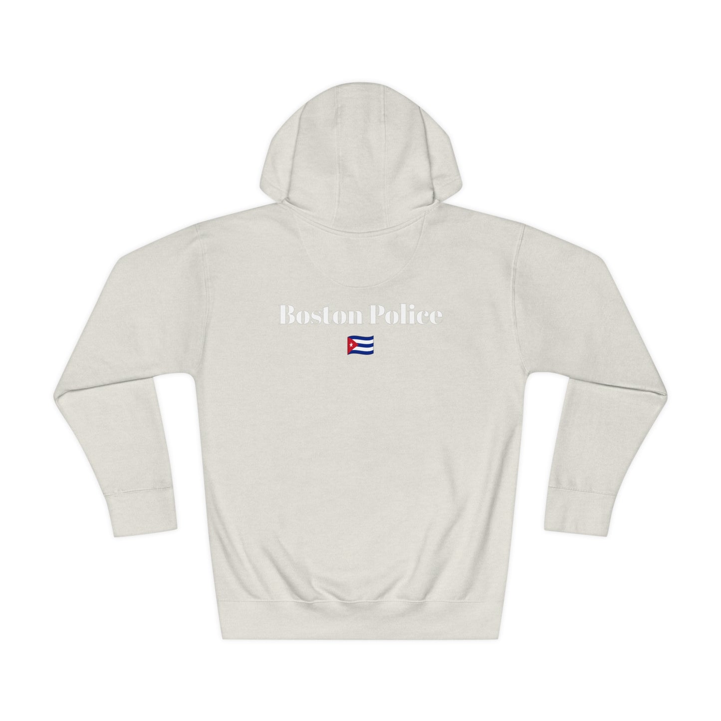 Boston Police (cuba flag) EST. 1854 Unisex Fleece Hoodie (white writing)