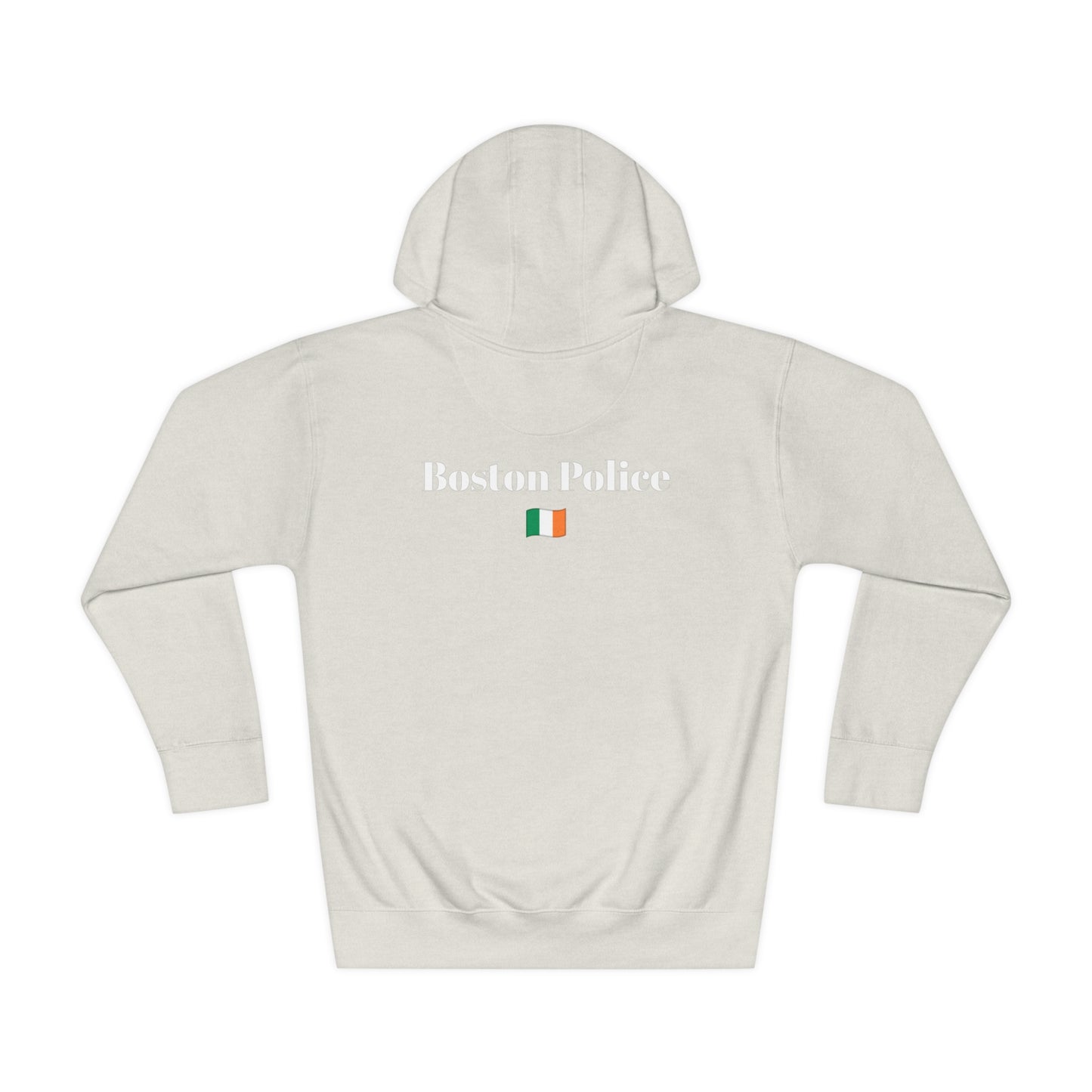 Boston Police (Irish flag) EST. 1854 Unisex Fleece Hoodie (white writing)