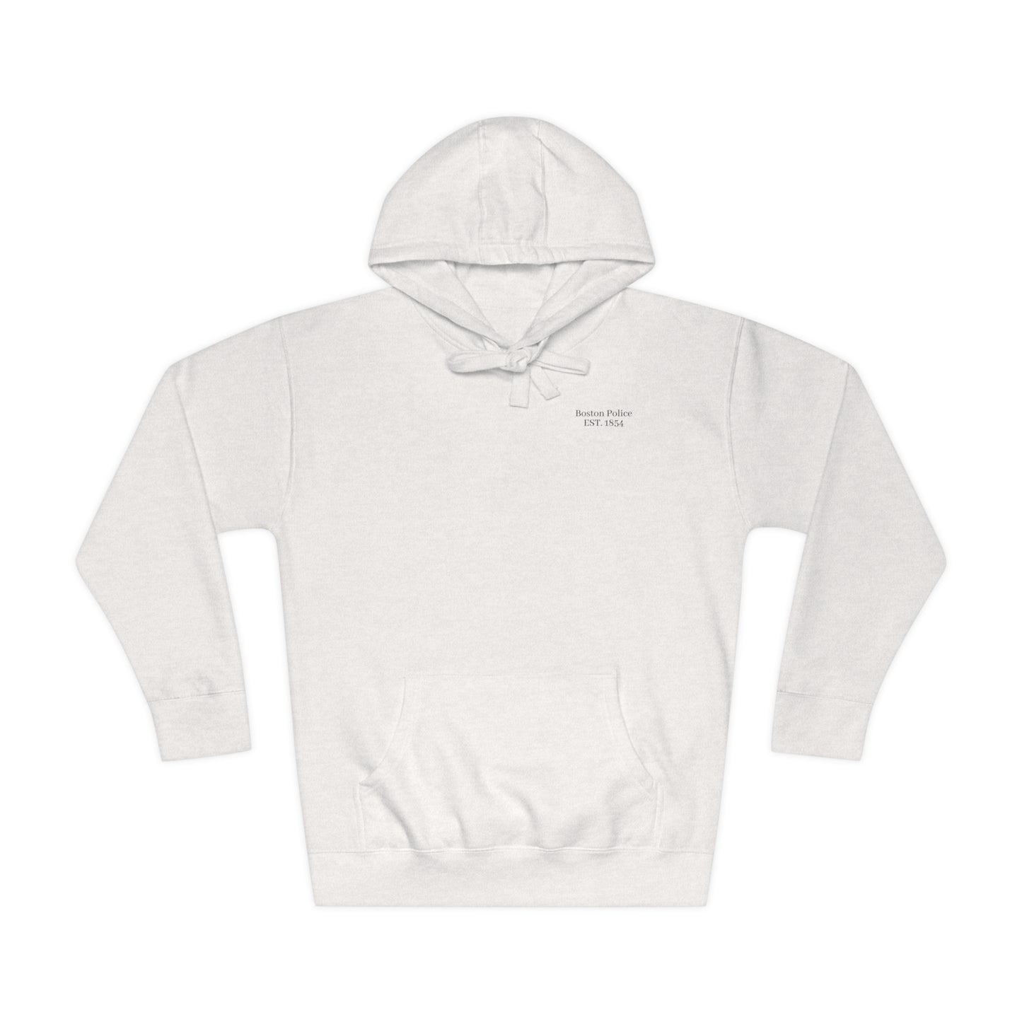 Boston Police EST. 1854 Unisex Fleece Hoodie (black writing - shamrock)