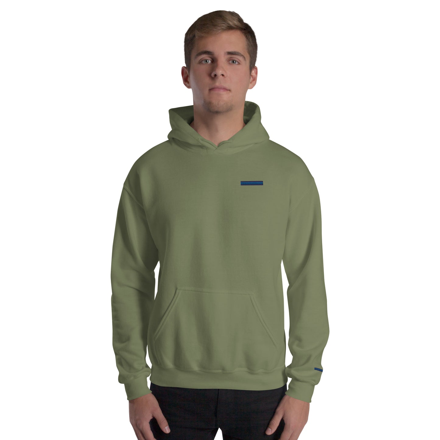 Blue line with line on wrist (Unisex Hoodie)