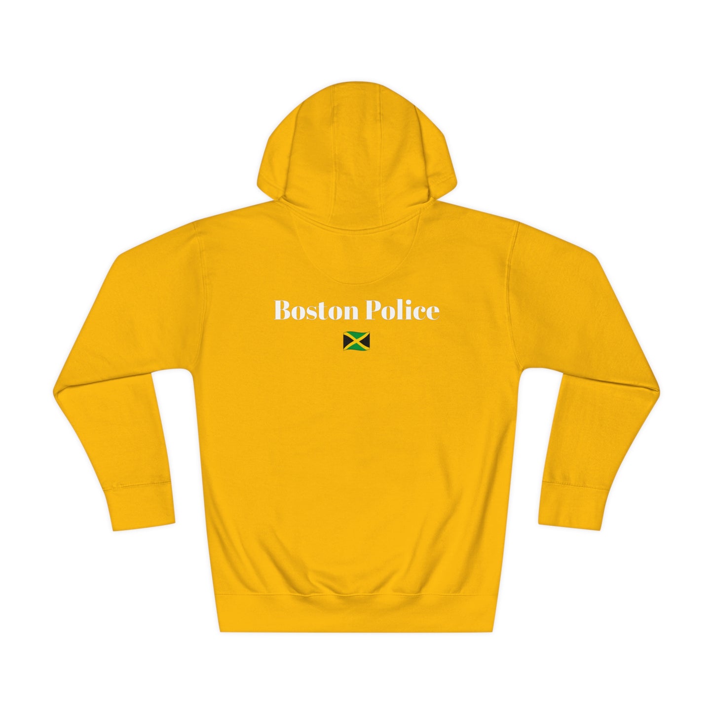 Boston Police (jamaica flag) EST. 1854 Unisex Fleece Hoodie (white writing)