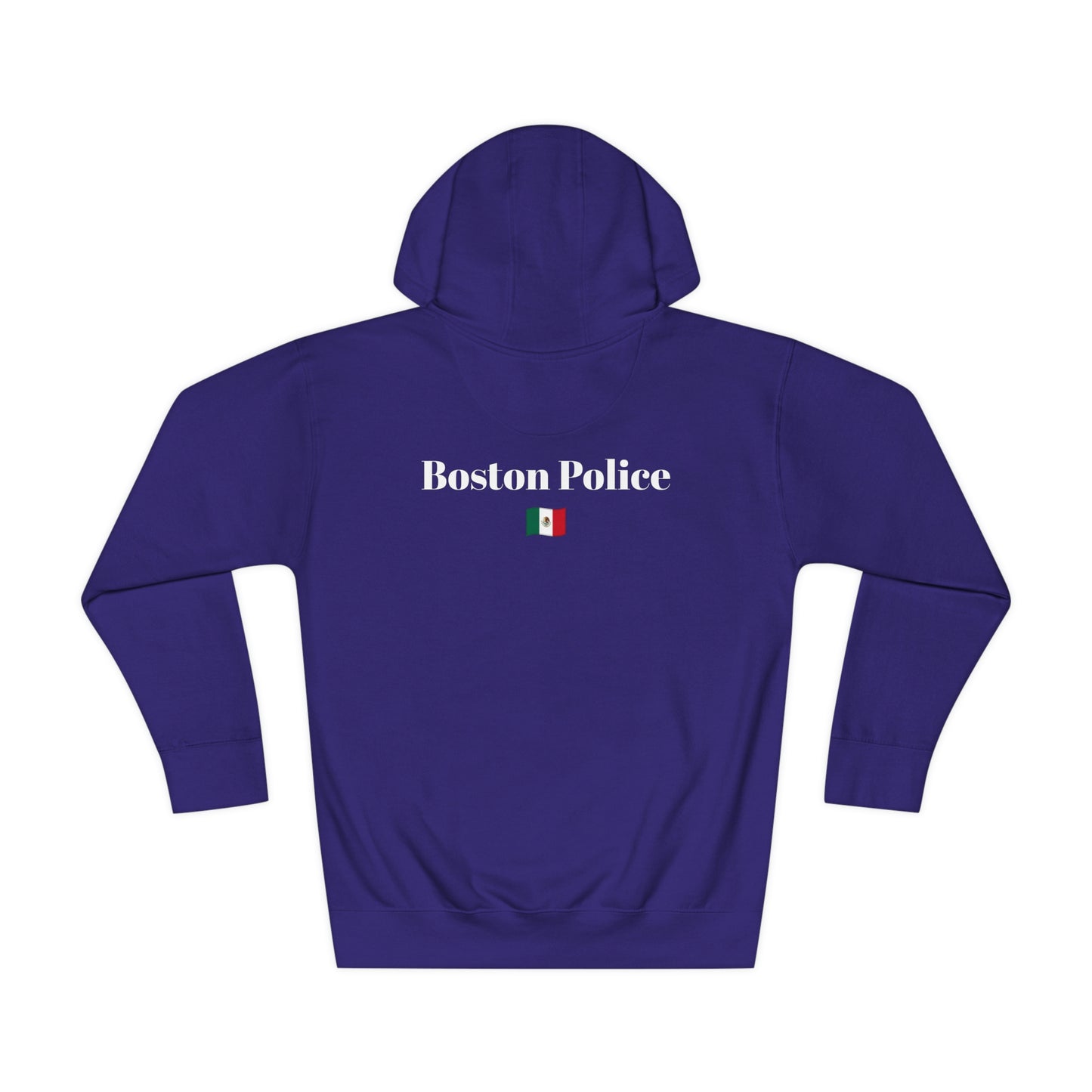 Boston Police (mexico flag) EST. 1854 Unisex Fleece Hoodie (white writing)