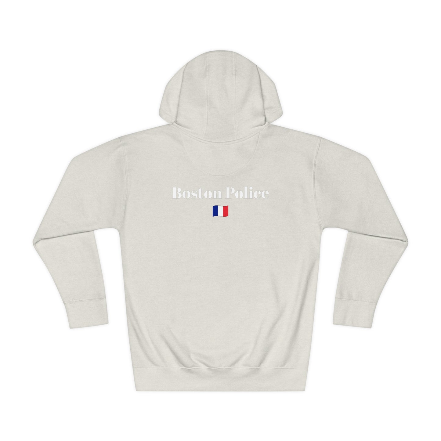 Boston Police (france flag) EST. 1854 Unisex Fleece Hoodie (white writing)