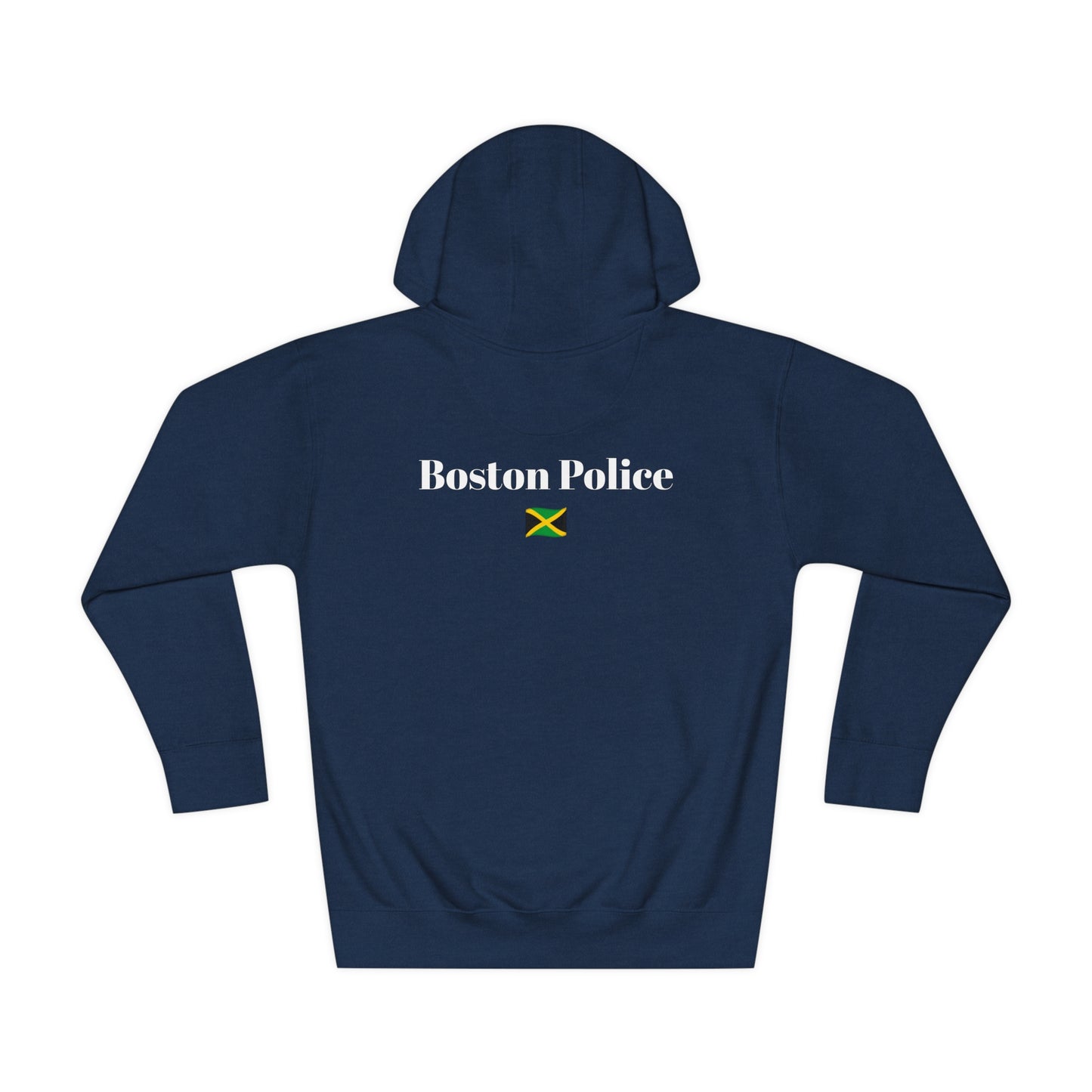 Boston Police (jamaica flag) EST. 1854 Unisex Fleece Hoodie (white writing)