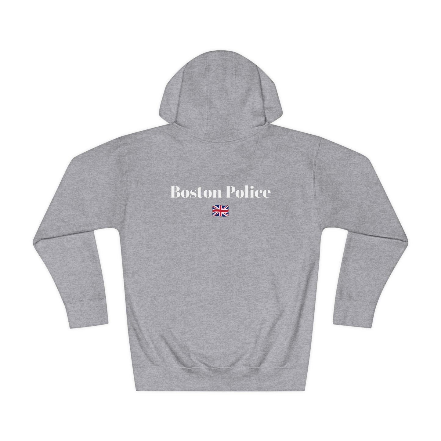 Boston Police (united kingdom flag) EST. 1854 Unisex Fleece Hoodie (white writing)