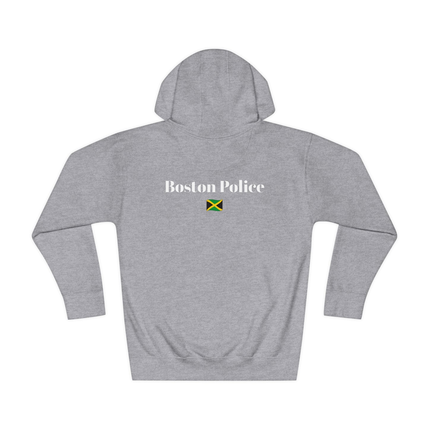 Boston Police (jamaica flag) EST. 1854 Unisex Fleece Hoodie (white writing)