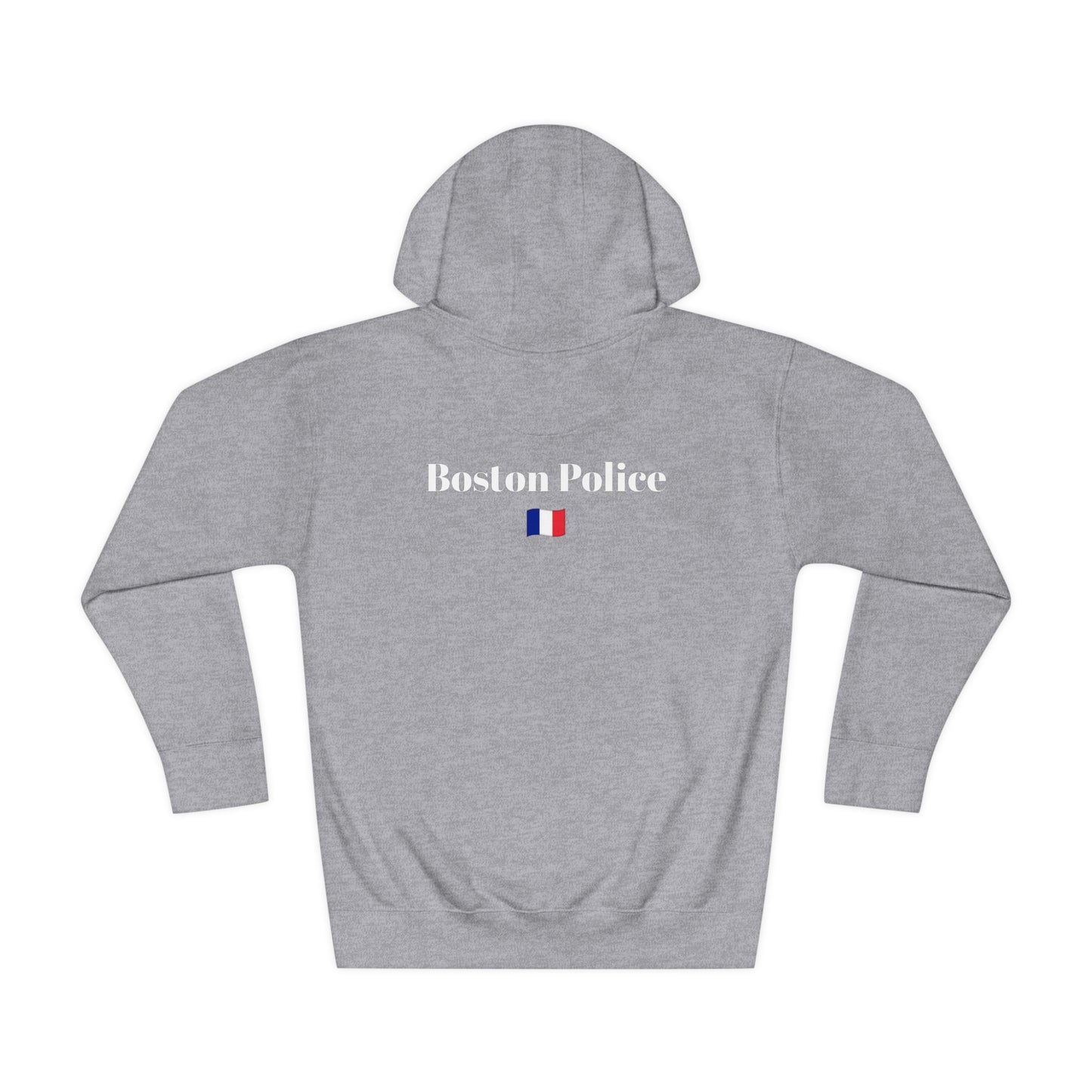 Boston Police (france flag) EST. 1854 Unisex Fleece Hoodie (white writing)