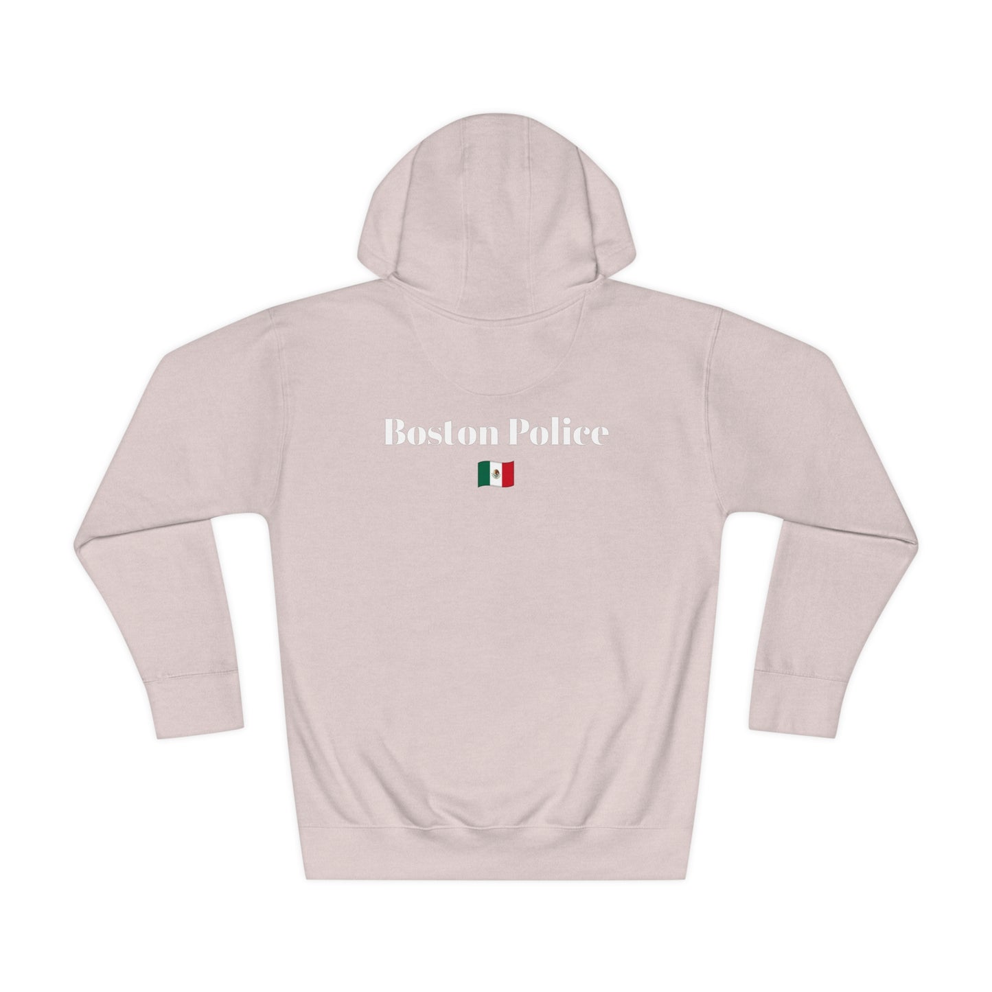 Boston Police (mexico flag) EST. 1854 Unisex Fleece Hoodie (white writing)