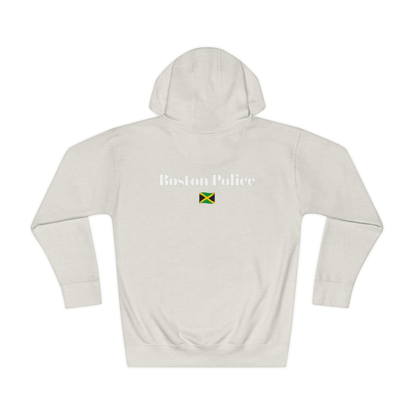 Boston Police (jamaica flag) EST. 1854 Unisex Fleece Hoodie (white writing)