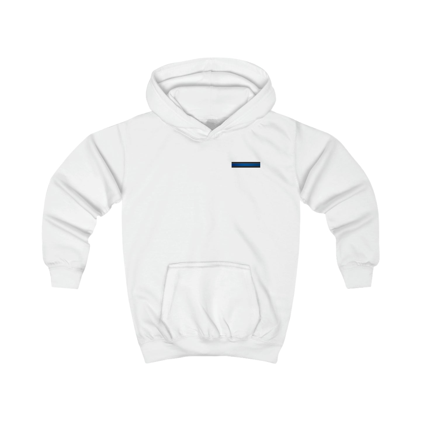 Blue Line Embroidered Kids Hoodie