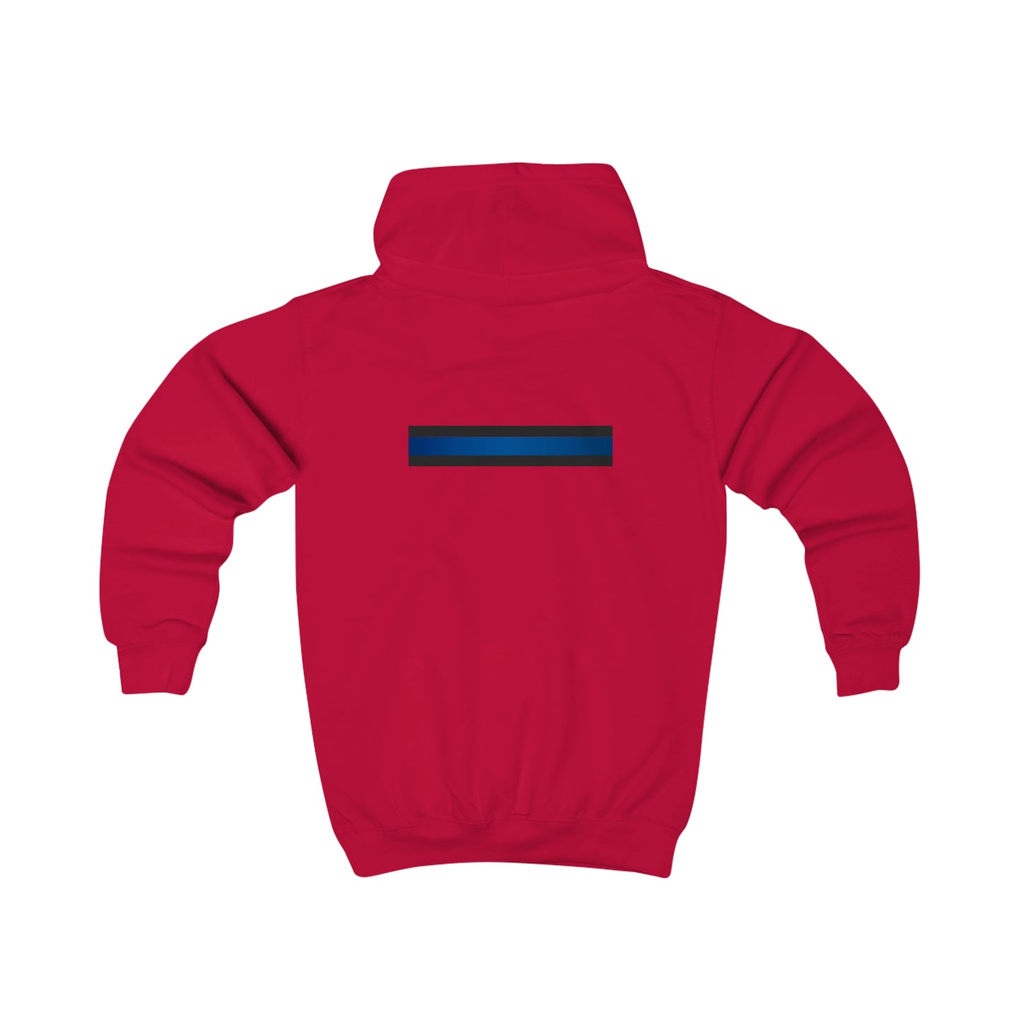 Blue Line Embroidered Kids Hoodie