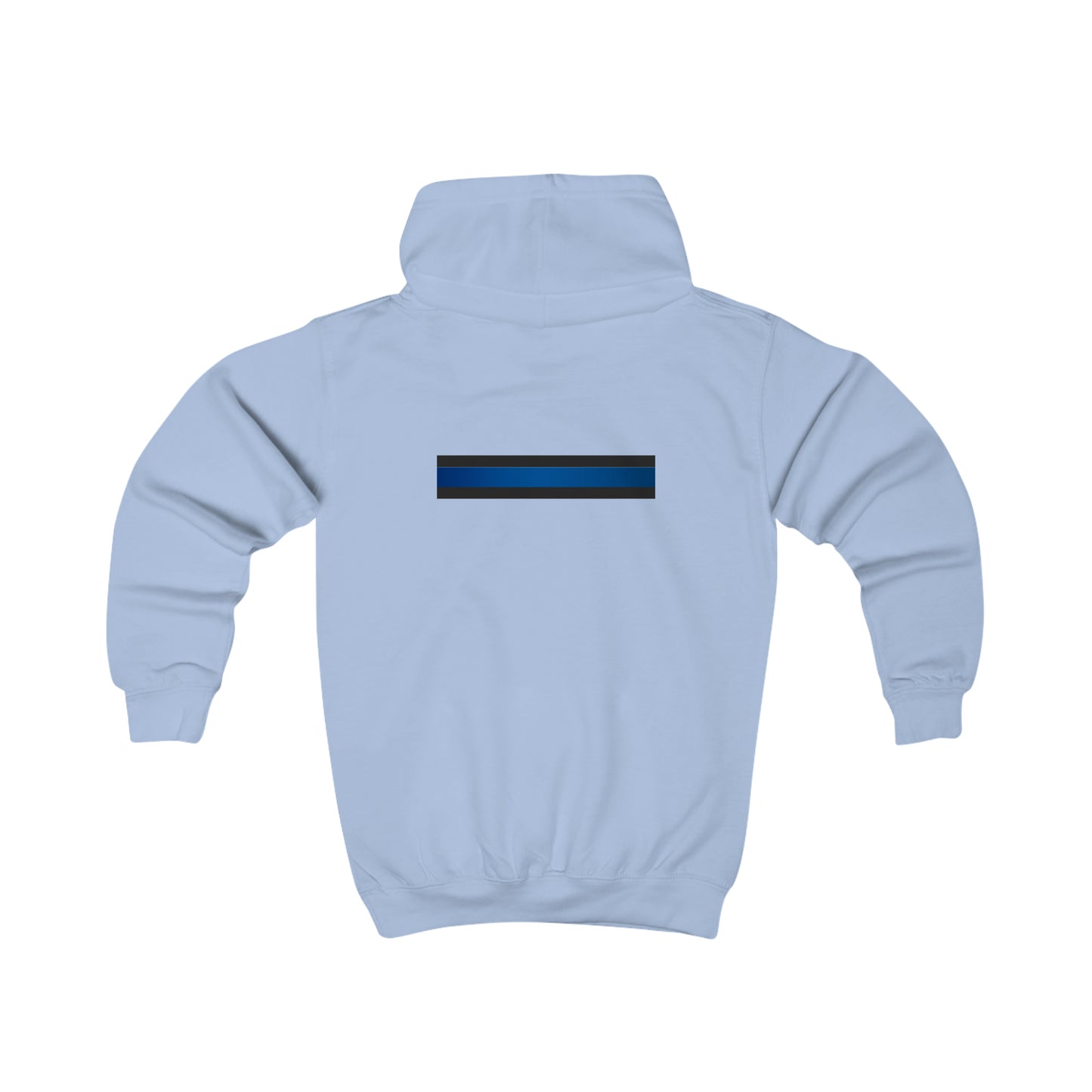 Blue Line Embroidered Kids Hoodie