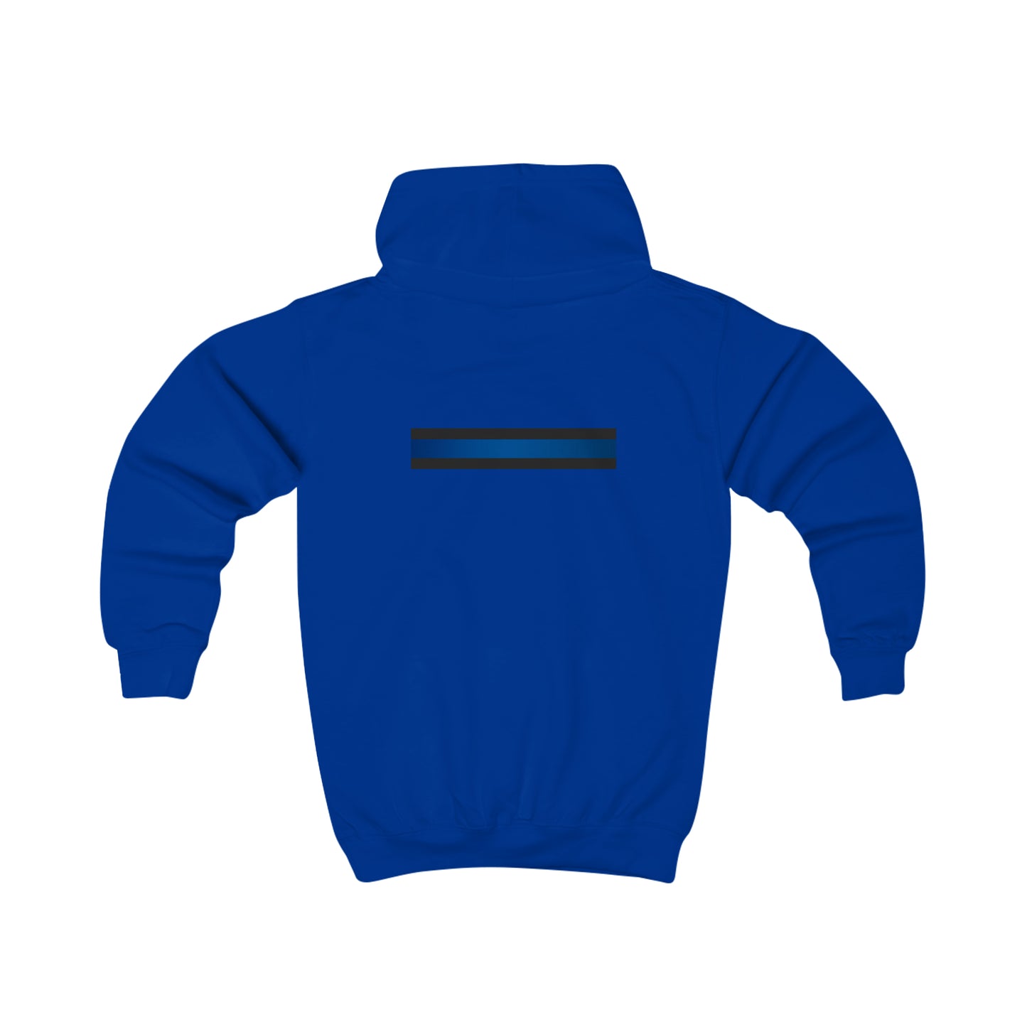 Blue Line Embroidered Kids Hoodie