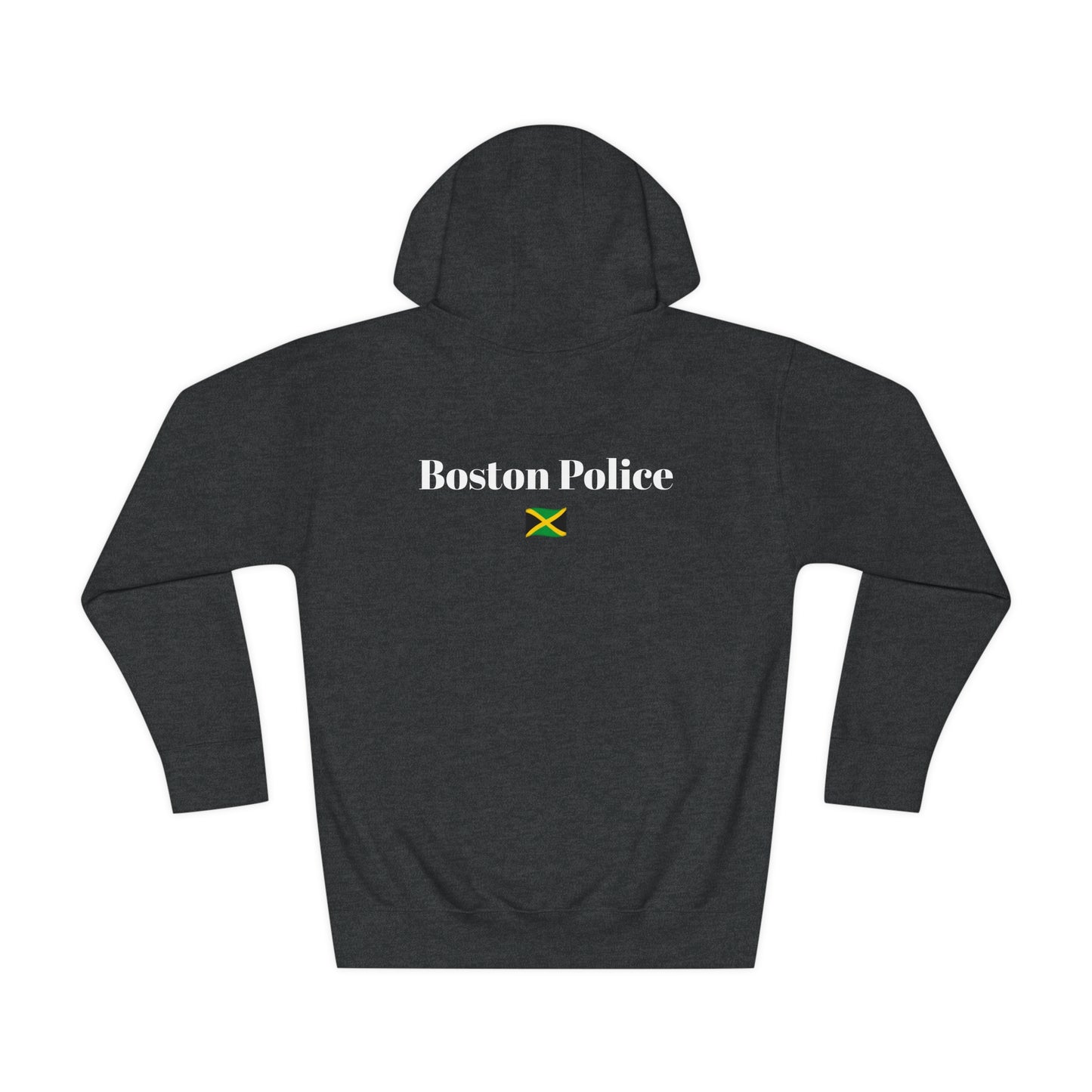 Boston Police (jamaica flag) EST. 1854 Unisex Fleece Hoodie (white writing)