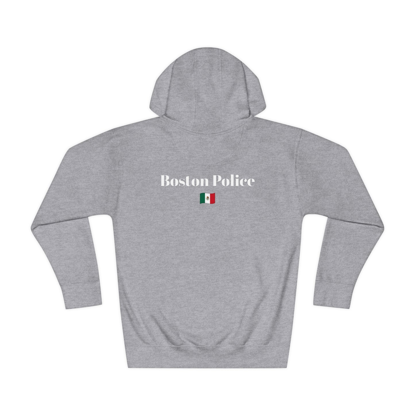 Boston Police (mexico flag) EST. 1854 Unisex Fleece Hoodie (white writing)