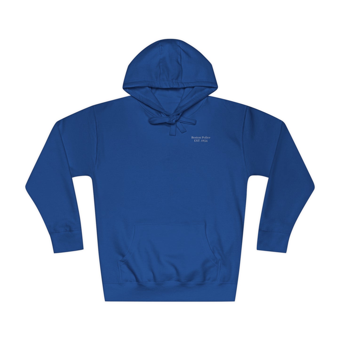 Boston Police (el salvador flag) EST. 1854 Unisex Fleece Hoodie (white writing)