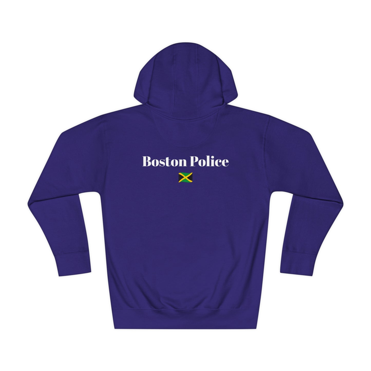 Boston Police (jamaica flag) EST. 1854 Unisex Fleece Hoodie (white writing)