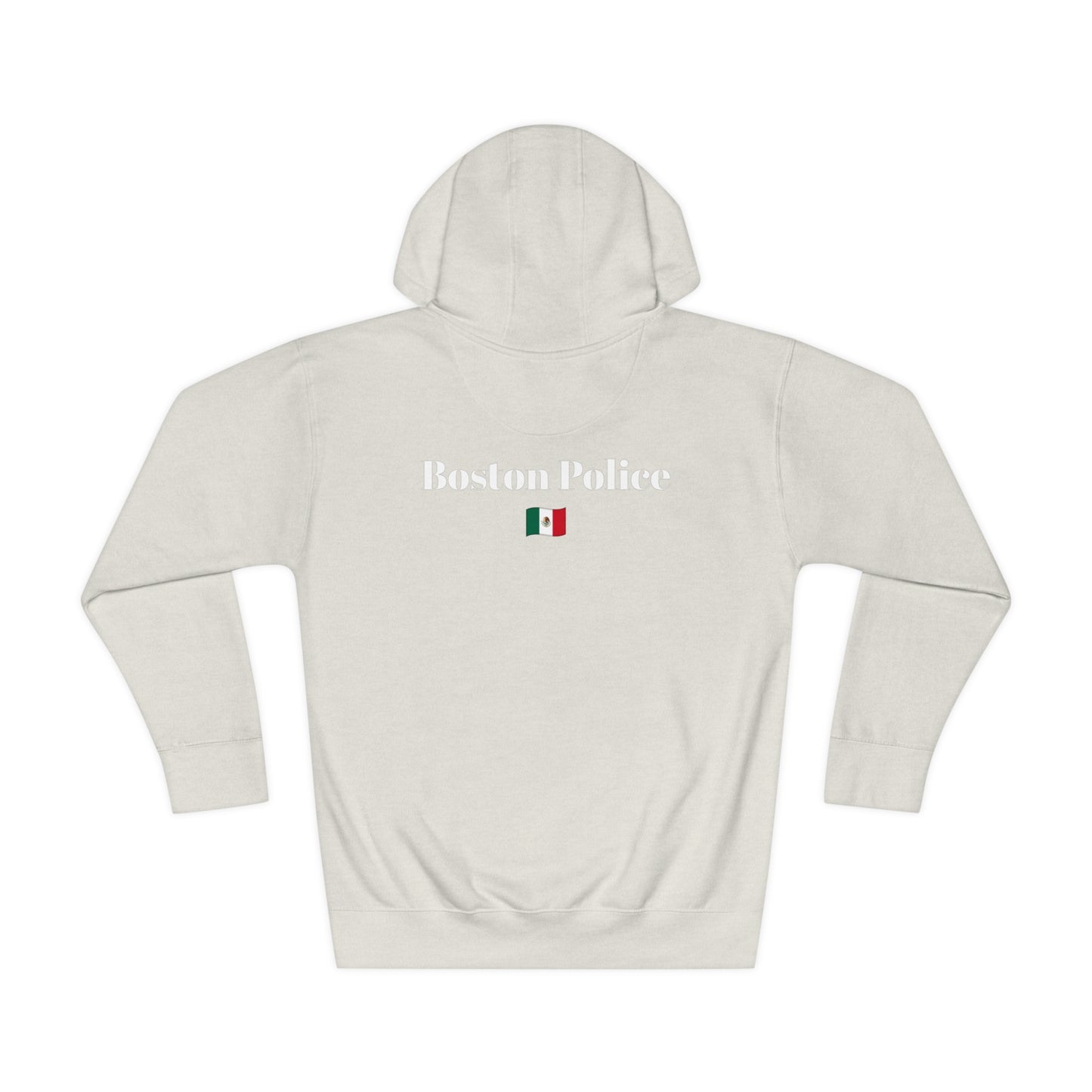 Boston Police (mexico flag) EST. 1854 Unisex Fleece Hoodie (white writing)