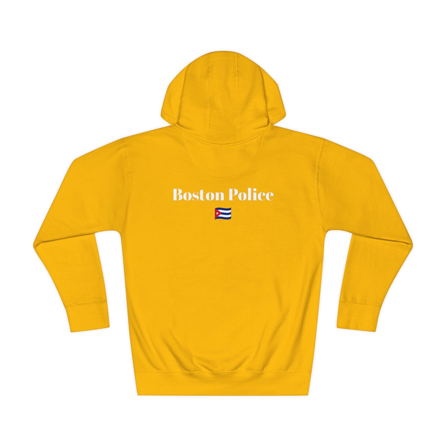 Boston Police (cuba flag) EST. 1854 Unisex Fleece Hoodie (white writing)