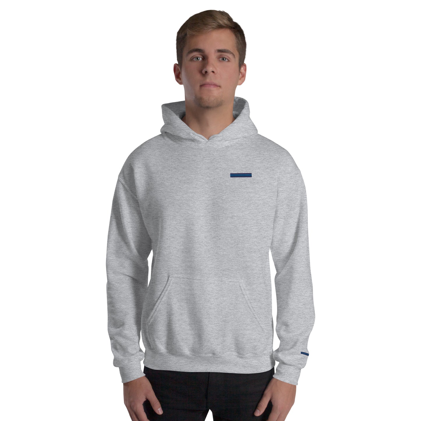 Blue line with line on wrist (Unisex Hoodie)